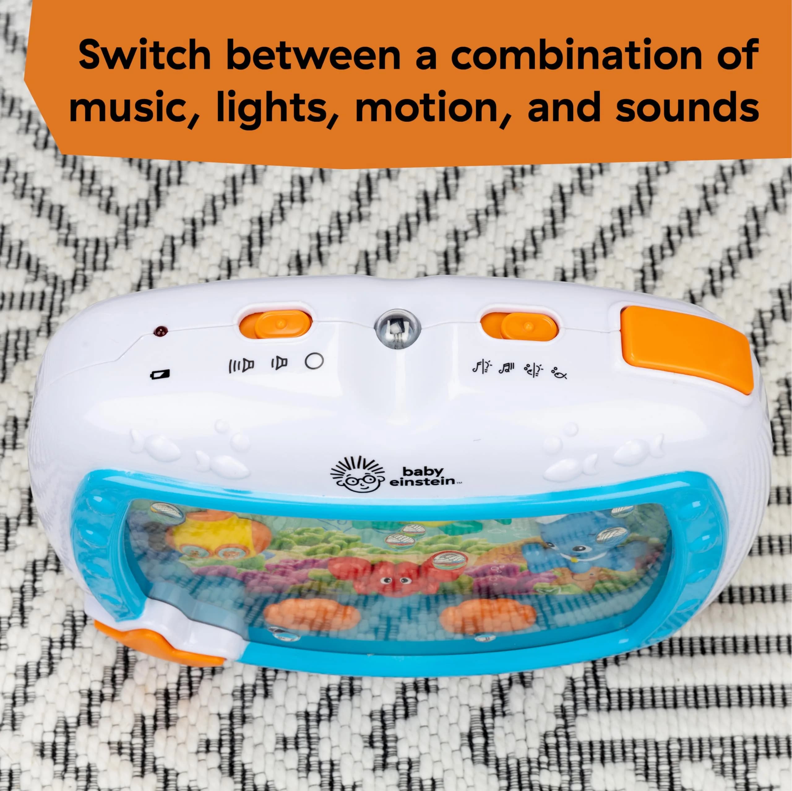 Baby Einstein 2-in-1 Sea Dreams Soother On-the-Go Gift Set, Musical Crib Toy Sound Machine and Portable Aquarium Toy, Ages Newborn and Up - view 8
