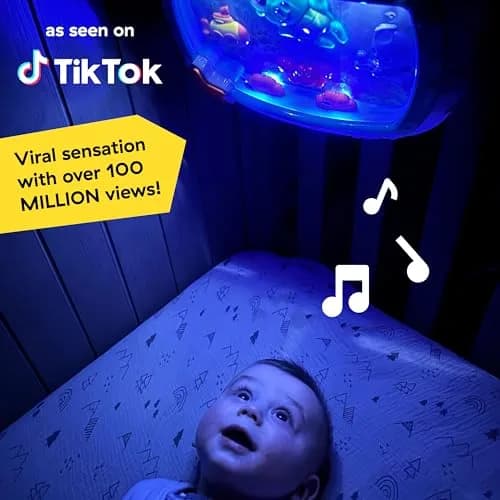 Baby Einstein Sea Dreams Soother On-the-Go Gift Set, Musical Crib Toy & Portable Aquarium Toy 2-Piece Set, 25+ Min Melodies, Pink thumbnail 4