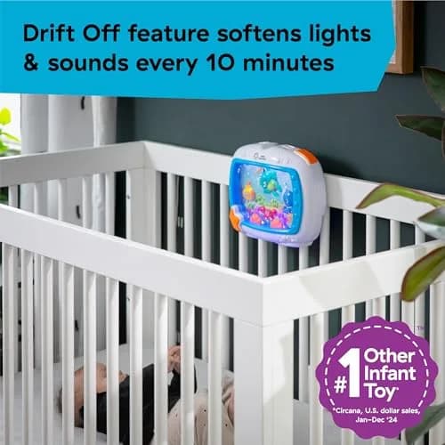 Baby Einstein Sea Dreams Soother On-the-Go Gift Set, Musical Crib Toy & Portable Aquarium Toy 2-Piece Set, 25+ Min Melodies, Pink thumbnail 5