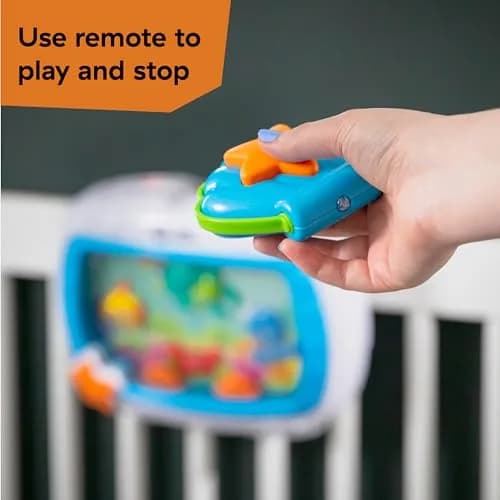 Baby Einstein Sea Dreams Soother On-the-Go Gift Set, Musical Crib Toy & Portable Aquarium Toy 2-Piece Set, 25+ Min Melodies, Pink thumbnail 3