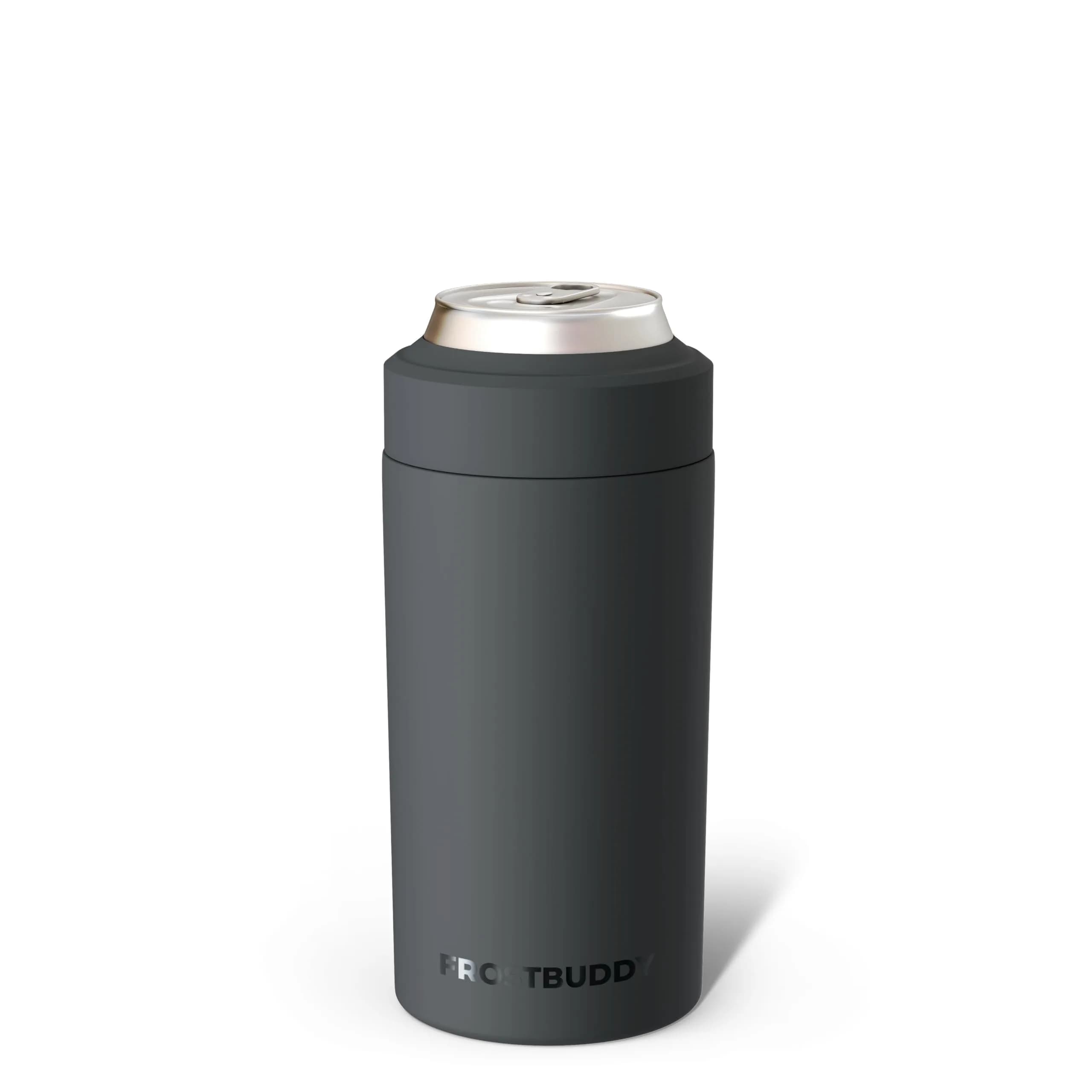 Frost Buddy Universal Can Cooler Ash | Fits 12oz, 16oz, Slim, Tall Boys & Most Bottles | 24-Hour Cold - main product image
