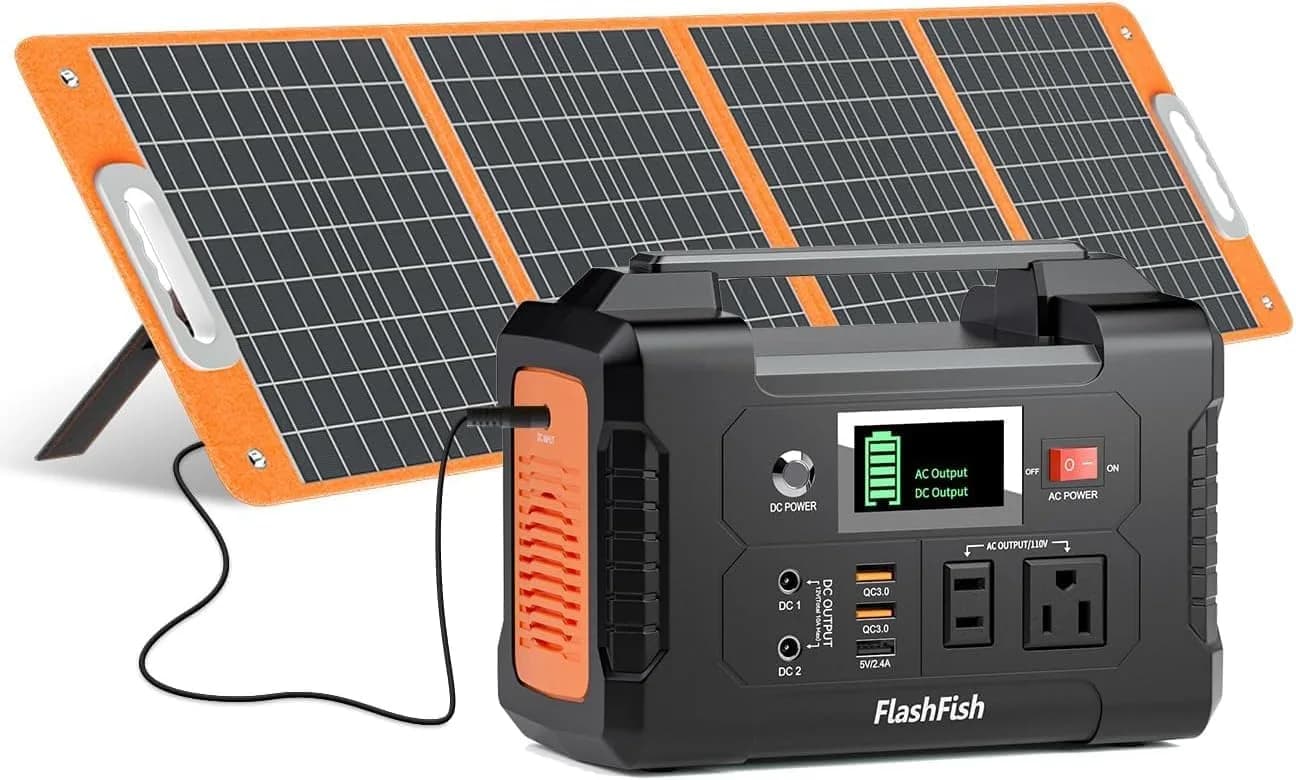 FF FLASHFISH Solar Generator 151Wh | 100W Solar Panel for Home & Camping