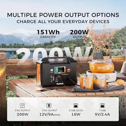 FF FLASHFISH Solar Generator 151Wh | 100W Solar Panel for Home & Camping thumbnail 2