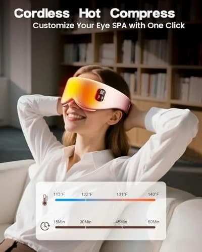 Anydance Cordless Heated Eye Mask 1 Count | 4 Temp Settings, Timed Shutdown, Travel Ready thumbnail 4