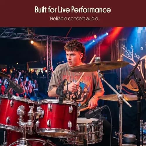 Pyle 7-Piece Drum Microphone Kit with Dynamic & Condenser Mics | Complete Studio & Live Setup (120 chars) thumbnail 7