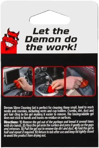 CarPlan Demon Slime Car Interior Cleaner Gel, 5.6 Oz (Pack of 6) | Residue-Free Dust & Dirt Removal thumbnail 8