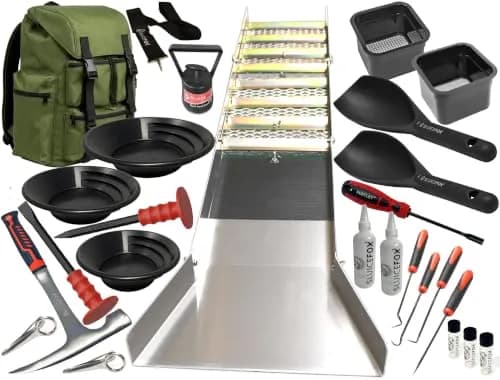 Sluice Fox Complete Gold Mining Kit with Folding 50" Sluice Box | Prospecting Equipment for Hobbyists thumbnail 1