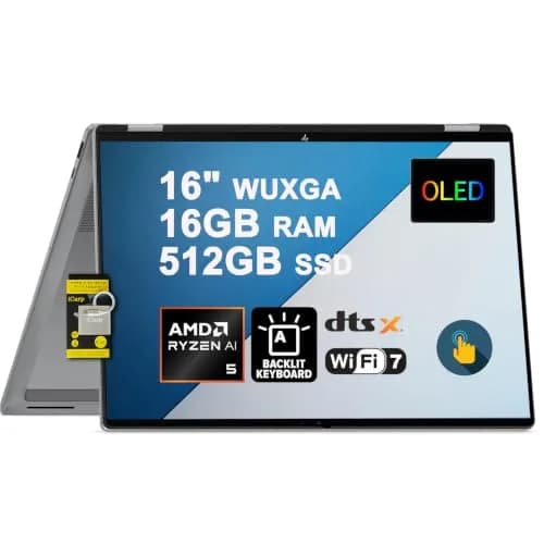 HP OmniBook X Flip 16 2-in-1 Laptop 16" OLED Touch | AMD Ryzen AI 5 430, 16GB RAM, 512GB SSD thumbnail 1