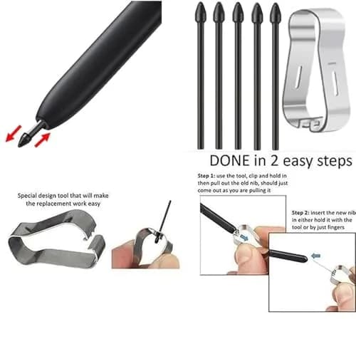 TYHJ S22 Ultra Pen (Bluetooth) Replacement for Samsung Galaxy S22 Ultra, S Pen Stylus (4096 Pressure Sensor) + Tips | Silver thumbnail 5