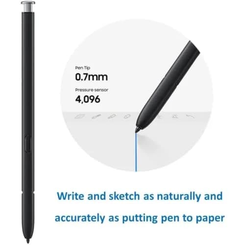 TYHJ S22 Ultra Pen (Bluetooth) Replacement for Samsung Galaxy S22 Ultra, S Pen Stylus (4096 Pressure Sensor) + Tips | Silver thumbnail 3