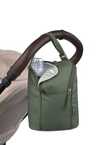 Skip Hop Insulated Bottle Bag Sage Holds 2 Bottles Includes Freezer Pack | Stroller-Friendly thumbnail 3