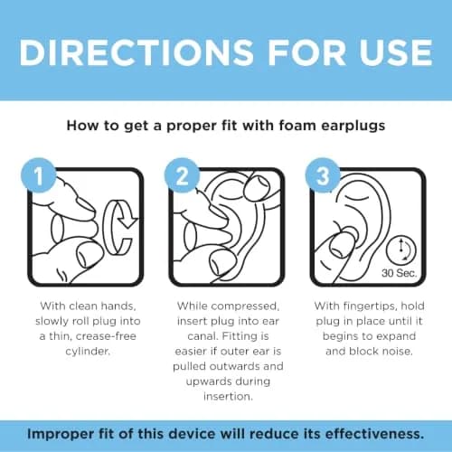 Flents Protechs Quiet Time Foam Ear Plugs NRR 33 12 Pair Purple | Noise Reduction for Sleep, Travel, Study thumbnail 4