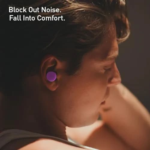 Flents Protechs Quiet Time Foam Ear Plugs NRR 33 12 Pair Purple | Noise Reduction for Sleep, Travel, Study thumbnail 5