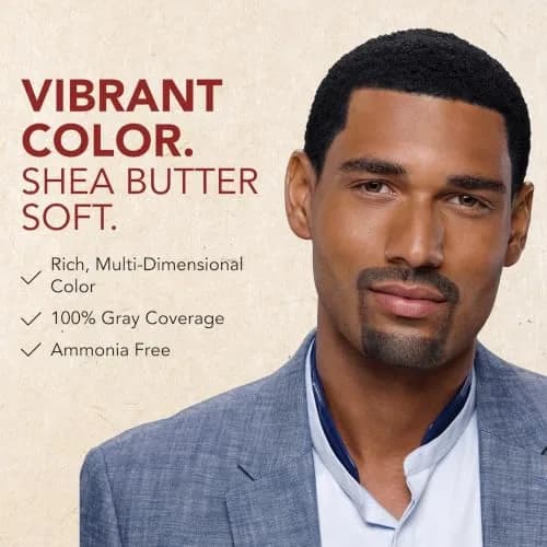 Creme of Nature Natural Looking Moisture-Rich Liquid Hair Color for Men Jet Black | Ammonia-Free Gray Coverage (1 Application Pack of 2) thumbnail 4