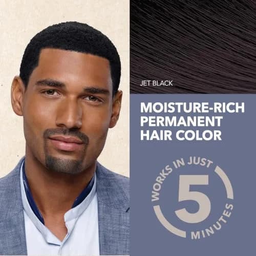Creme of Nature Natural Looking Moisture-Rich Liquid Hair Color for Men Jet Black | Ammonia-Free Gray Coverage (1 Application Pack of 2) thumbnail 2