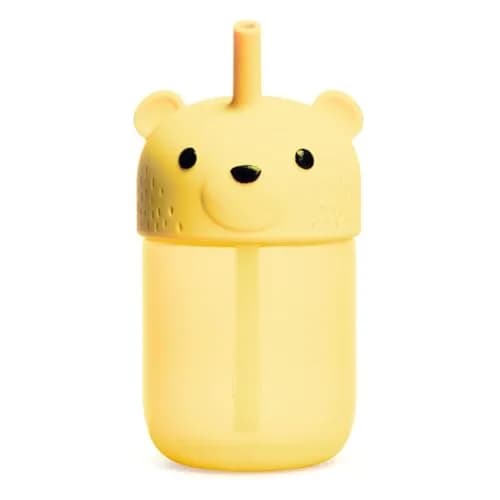 Munchkin Gentle Transition Honey Bear Straw Cup 255ml (9 Ounces) | BPA-Free Silicone for Babies 6+ Months thumbnail 1