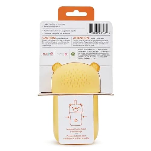 Munchkin Gentle Transition Honey Bear Straw Cup 255ml (9 Ounces) | BPA-Free Silicone for Babies 6+ Months thumbnail 7