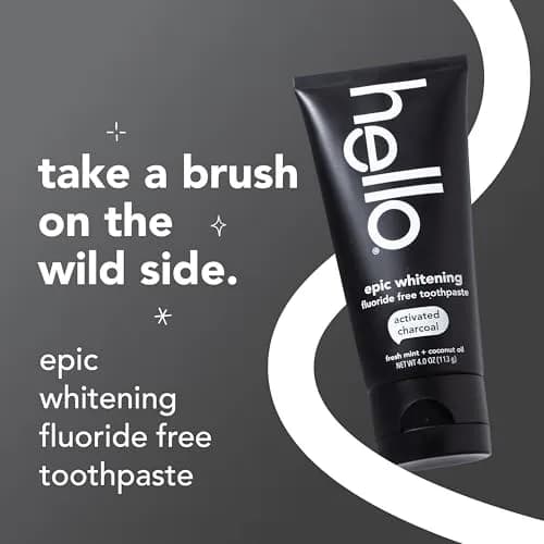 hello Epic Whitening Activated Charcoal Toothpaste & Chill Mint Mouthwash Bundle | 4 oz Toothpaste (3pk) & 17.6 Fl Oz Mouthwash (3pk) thumbnail 2