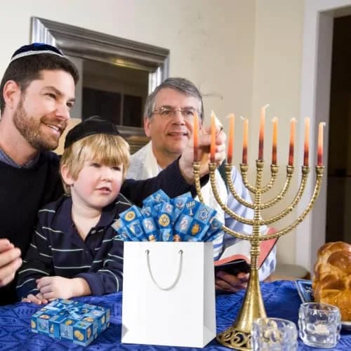 Boerni Hanukkah Tissue Paper with Blue Gold Menorahs 50 Sheets | Festive Gift Wrapping & Crafts thumbnail 6