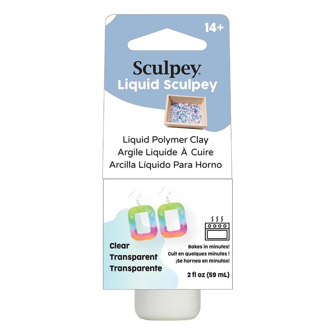 Sculpey Liquid Polymer Clay Clear 2 oz (59 ml) Bottles | Oven-Bake for Crafts & Jewelry