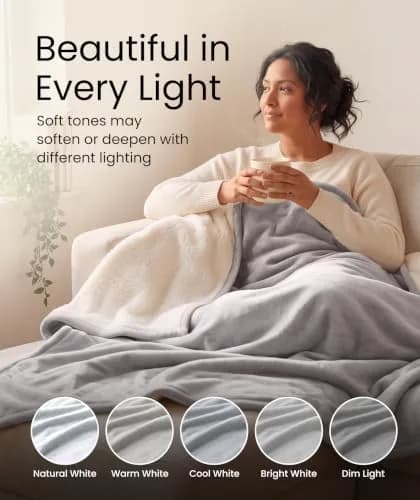 Dawhud Direct Cloud Sherpa Fleece Throw Blanket 50"x60" | Cozy Reversible Plush for Couch & Bed thumbnail 7