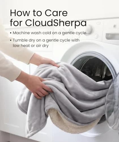 Dawhud Direct Cloud Sherpa Fleece Throw Blanket 50"x60" | Cozy Reversible Plush for Couch & Bed thumbnail 8
