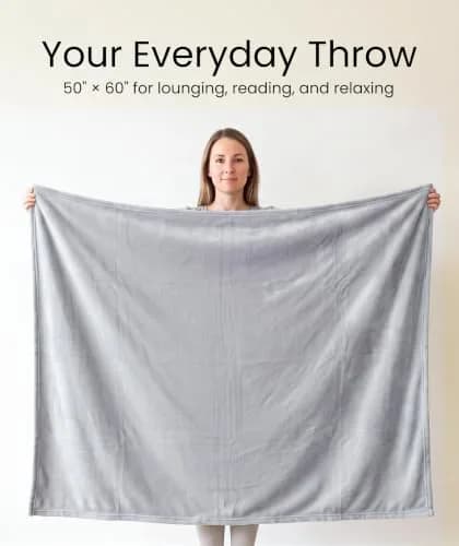 Dawhud Direct Cloud Sherpa Fleece Throw Blanket 50"x60" | Cozy Reversible Plush for Couch & Bed thumbnail 9
