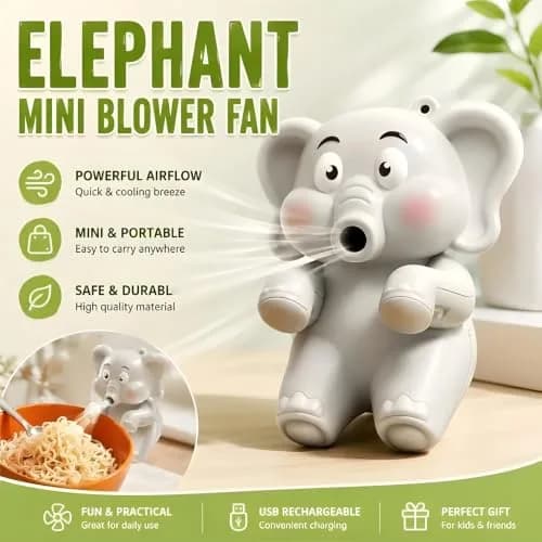 SEPSUMMER Mini Food Cooling Fan 2Pack Green Dinosaur | Cools Hot Meals Instantly thumbnail 4