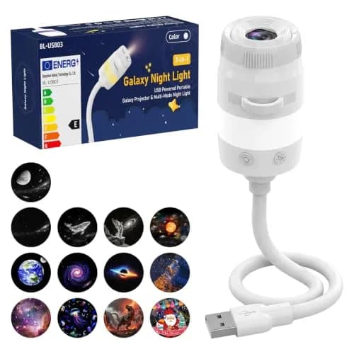 Ainael Galaxy Projector Night Light | HD Star Projection & RGB Night Light for Bedroom thumbnail 1