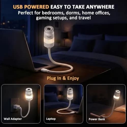 Ainael Galaxy Projector Night Light | HD Star Projection & RGB Night Light for Bedroom thumbnail 7
