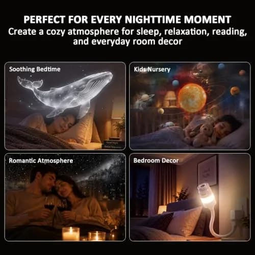 Ainael Galaxy Projector Night Light | HD Star Projection & RGB Night Light for Bedroom thumbnail 8