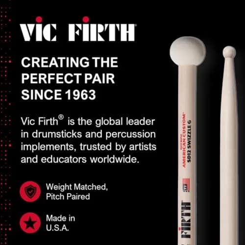 Vic Firth Symphonic Collection Ted Atkatz Drumsticks 17in | Long Taper, Persimmon, Oval Tip thumbnail 6