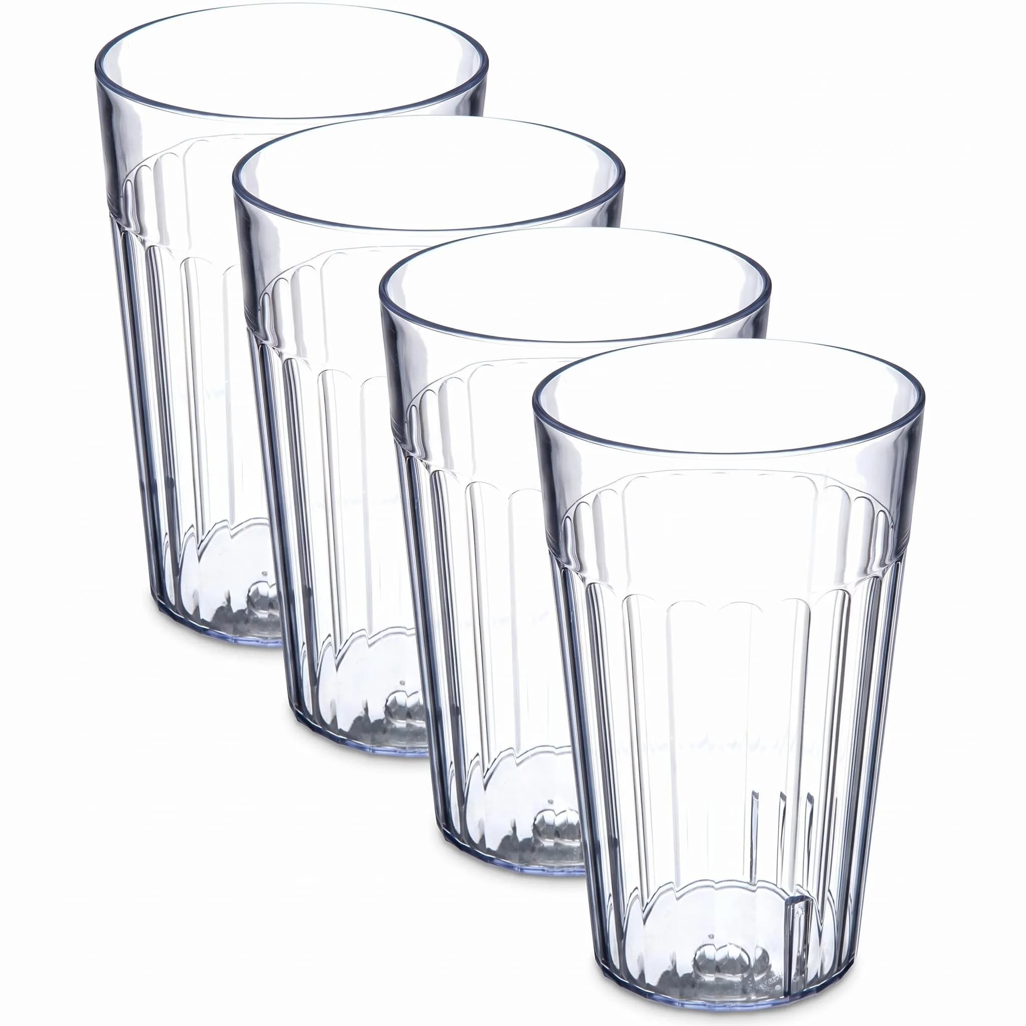 Carlisle FoodService Products Bistro Tumbler, Plastic Cups for Water or Drinks, 20 Oz | Durable, BPA-Free, Dishwasher Safe
