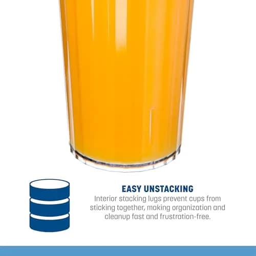 Carlisle FoodService Products Bistro Tumbler, Plastic Cups for Water or Drinks, 20 Oz | Durable, BPA-Free, Dishwasher Safe thumbnail 4