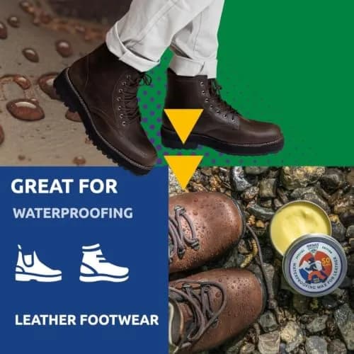 Nikwax Waterproofing Wax for Leather 2.8 Ounce | Water Repellency & Leather Care thumbnail 3
