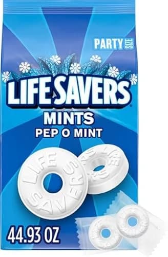 Life Savers Pep O Mint Hard Candy, 269.58 g (8.8 oz) Pack of 6 | Classic Peppermint Breath Freshener thumbnail 1