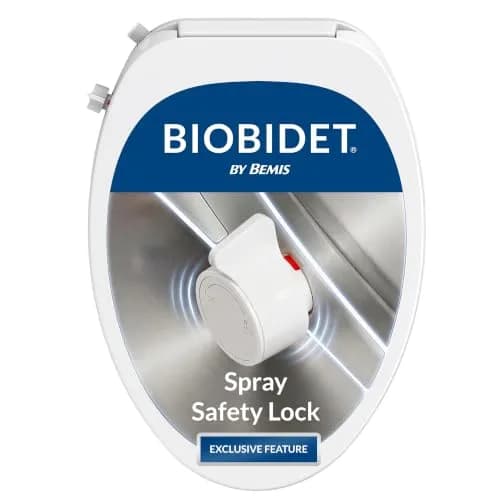 Bio Bidet BB300 Non-Electric Bidet Toilet Seat Elongated | Child Safety Lock, No Outlet Needed, Dual Nozzles, Easy DIY thumbnail 1