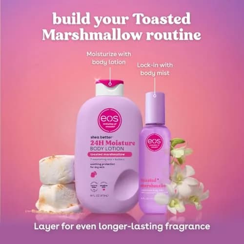 eos Shea Better 24H Moisture Body Lotion 16 fl oz (Pack of 2) | Toasted Marshmallow Scent, Deep Hydration thumbnail 5