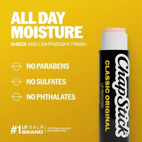 ChapStick Classic Original Lip Protectant Stick 0.15 oz (3.5g) | Hydrates & Protects Dry Lips thumbnail 8