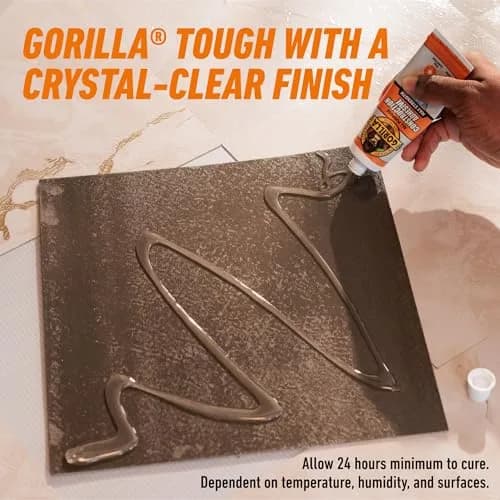 Gorilla Max Strength Clear Construction Adhesive 2.5 oz (74ml) Tubes, Pack of 5 | Strongest Formula, Waterproof, Gap-Filling thumbnail 4