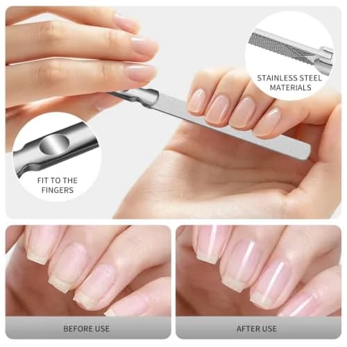 ZIZZON Metal Nail File Set | 3 Sizes, Double Sided, Individual Cases for Nail Care in India thumbnail 5
