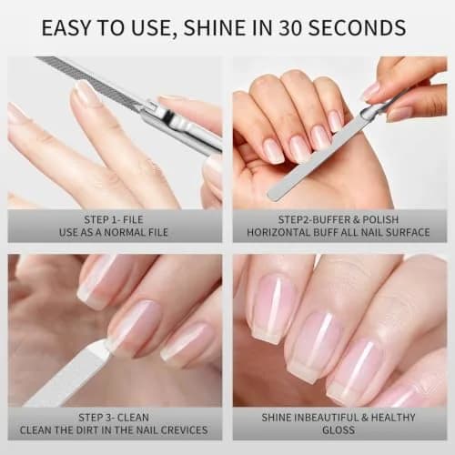 ZIZZON Metal Nail File Set | 3 Sizes, Double Sided, Individual Cases for Nail Care in India thumbnail 6