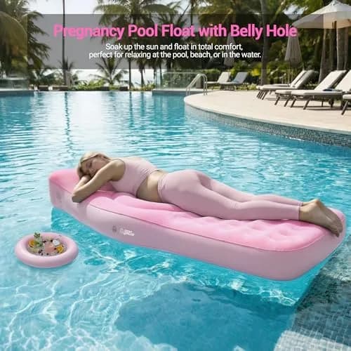 YATAOQINGJIE Inflatable Pregnancy Pillow with Belly & Head Hole | Prone Belly Support for Stomach Sleepers, 68.5" x 27.5" thumbnail 4