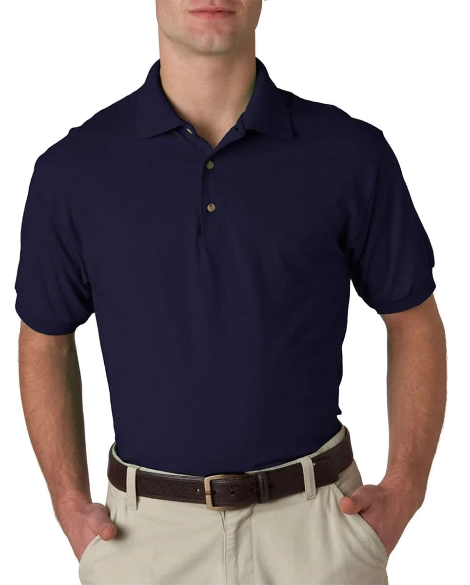 Gildan G8800 Adult 6 oz DryBlend Polo Navy | 50/50 Cotton-Polyester, Casual Comfort — Navy / Medium
