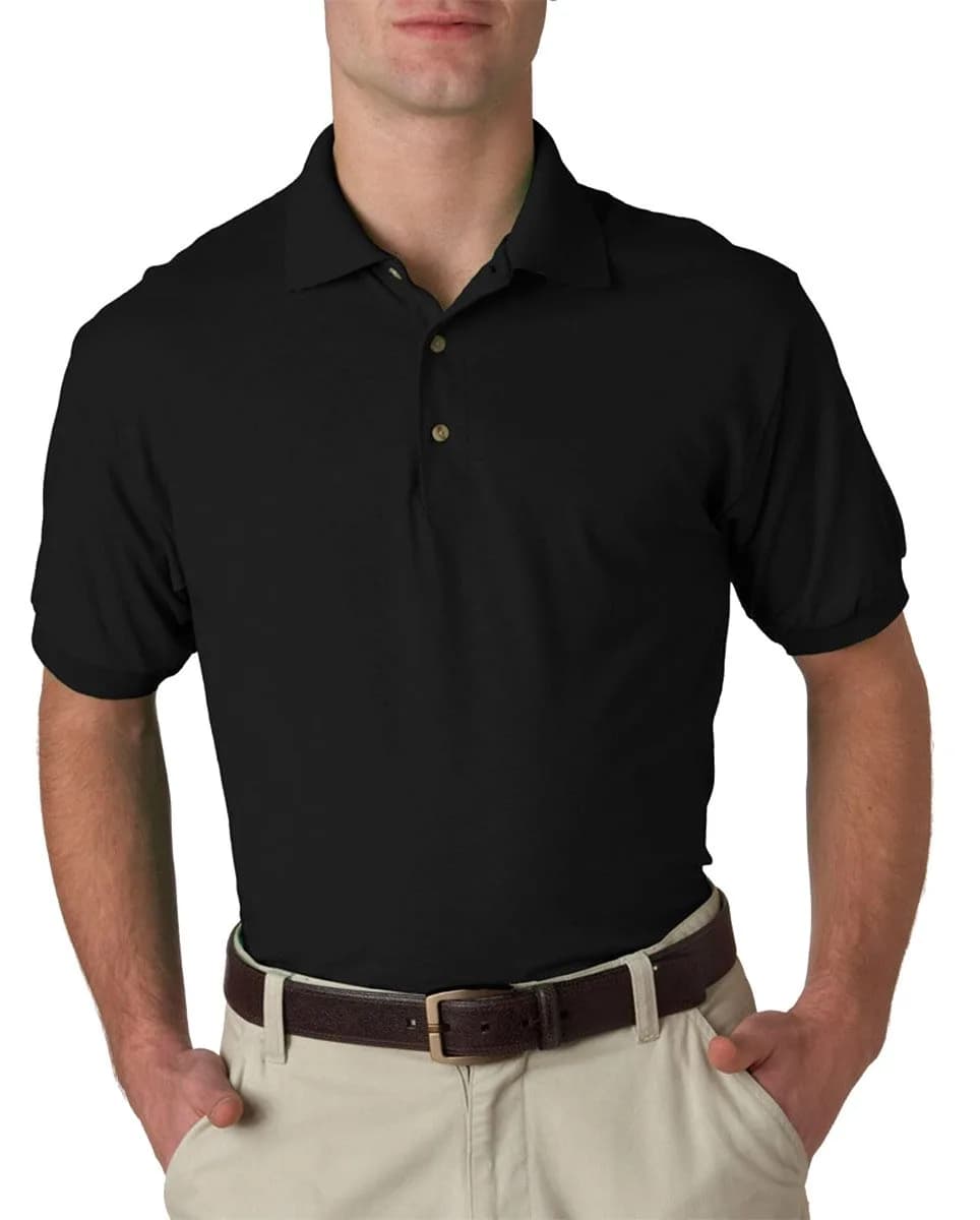 Gildan G8800 Adult 6 oz DryBlend 50/50 Polo Black | Lightweight, Durable, Tagless for Comfort - main product image
