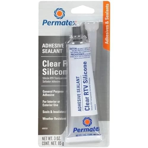 Permatex Clear RTV Silicone Adhesive Sealant 3 oz | Waterproof, Flexible, Indoor & Outdoor Use thumbnail 6
