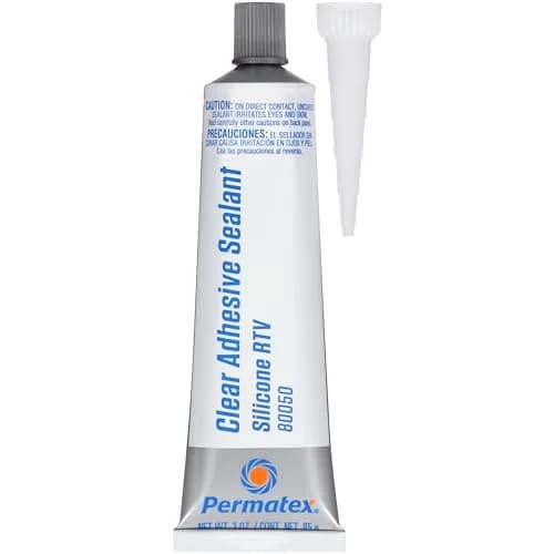 Permatex Clear RTV Silicone Adhesive Sealant 3 oz | Waterproof, Flexible, Indoor & Outdoor Use thumbnail 3