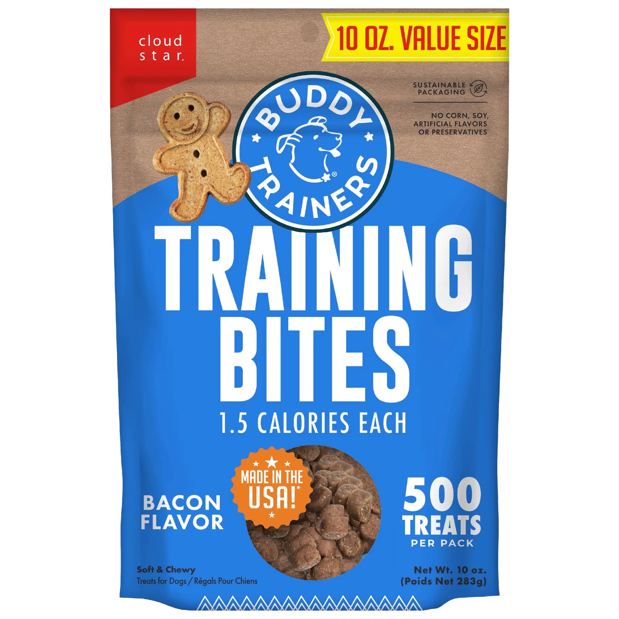 Buddy Biscuits Training Bites Bacon | Soft Chewy Dog Treats, 10 oz (Pack of 12) — Pack of 12
