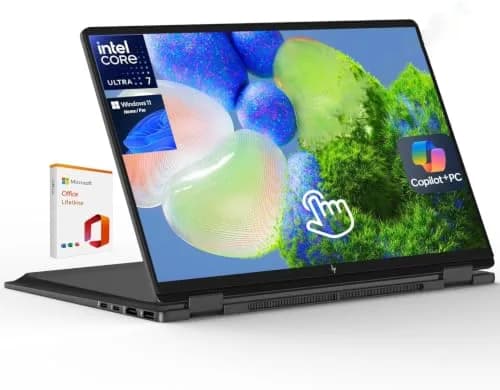 HP OmniBook X Flip 2-in-1 16" 2K Touchscreen Laptop,Intel Ultra 7,Arc 140V | 16GB RAM, 1TB SSD, Windows 11 Pro thumbnail 1