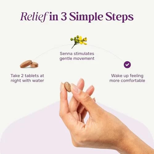 Prunelax Ciruelax Maximum Relief Laxative Tablets - 150ct | Natural Senna for Overnight Constipation Relief thumbnail 2
